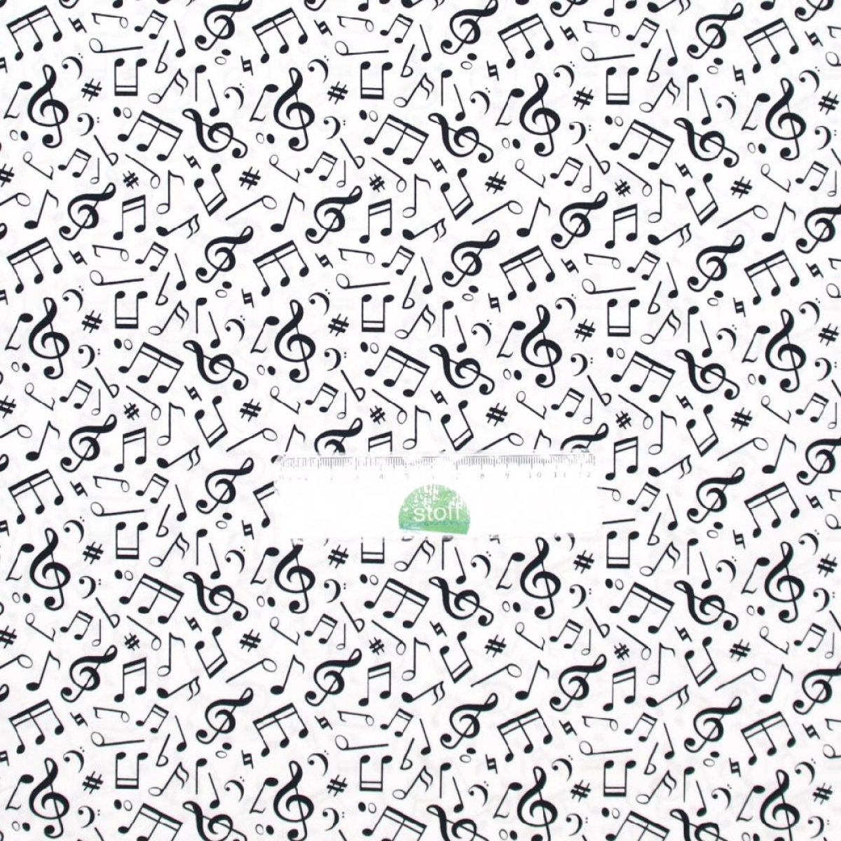 Eigenproduktion Baumwollstoff Musiknoten