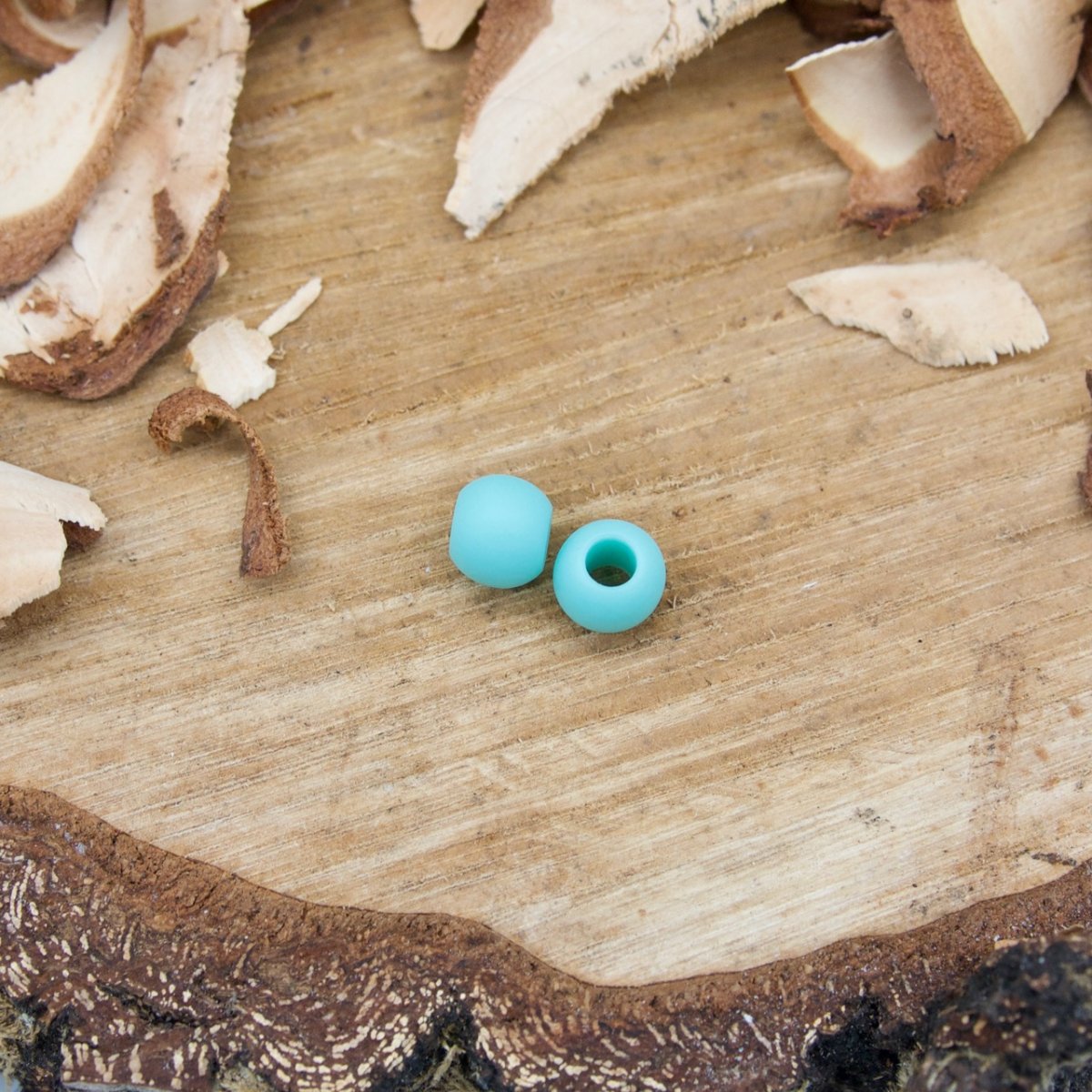 Großlochperle 10x12 mm matt mint