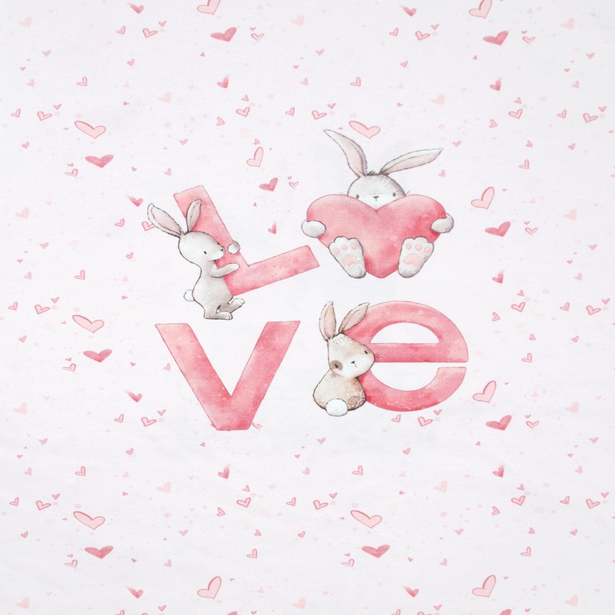 French Terry - Panel S Love Bunny -  "LOVE"