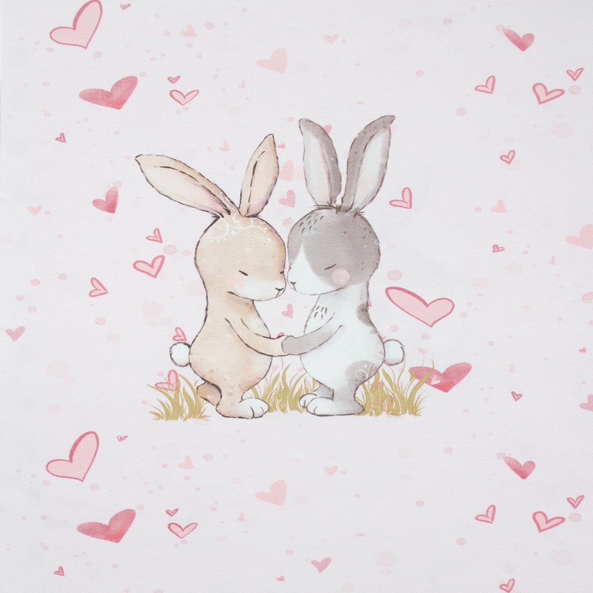 French Terry - Panel S Bunny Love -  "First Kiss"