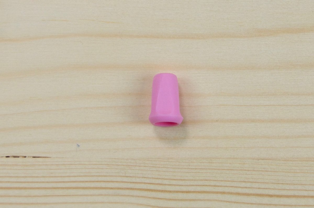 1 Stück Kordelende Kunststoff rosa