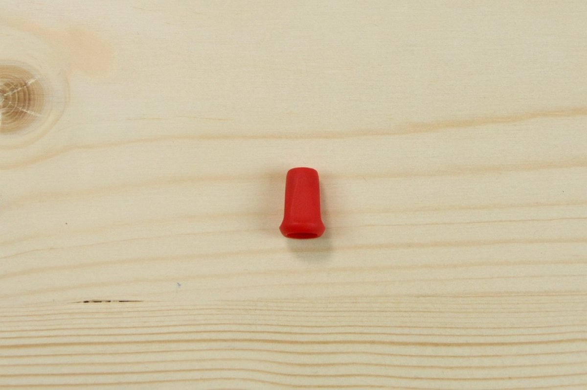 1 Stück Kordelende Kunststoff rot