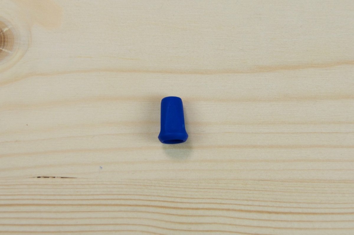 1 Stück Kordelende Kunststoff blau