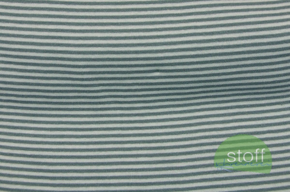 Bündchen Feinripp Streifen mint