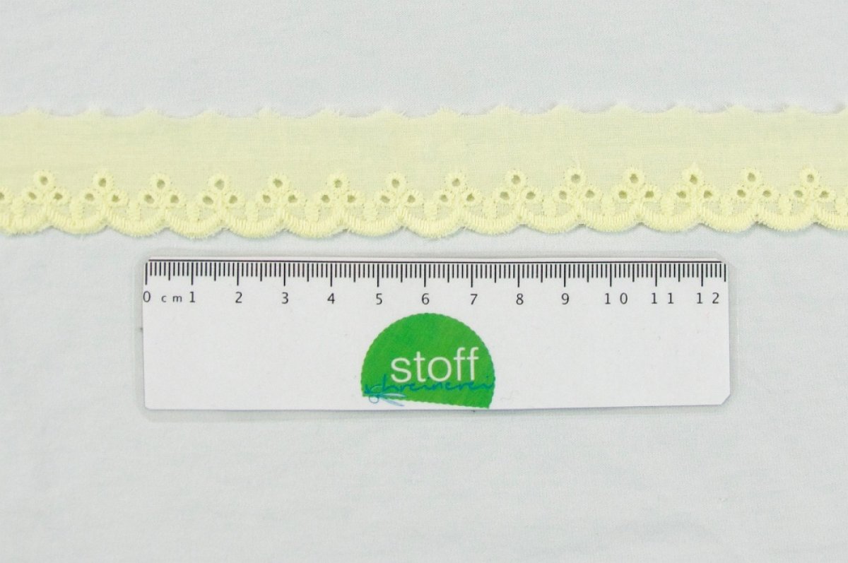 1m farbige Baumwollspitze 25mm Vanille