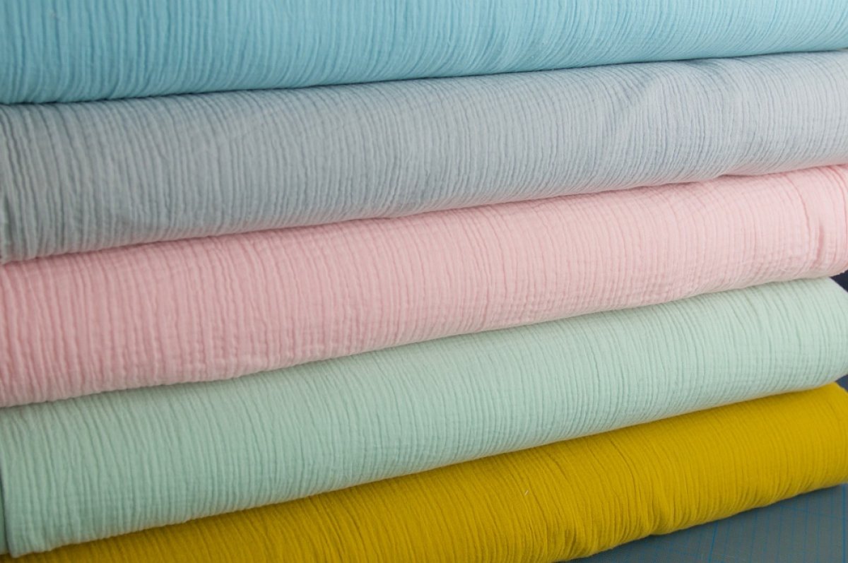 Musselin Double Gauze Uni dunkelblau