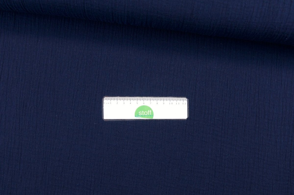 Musselin Double Gauze Uni dunkelblau