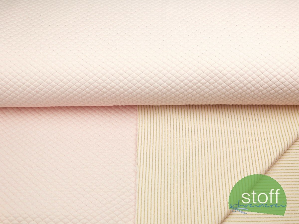 Stepper Doubleface Glitzer Stripes & Dots Light Rose