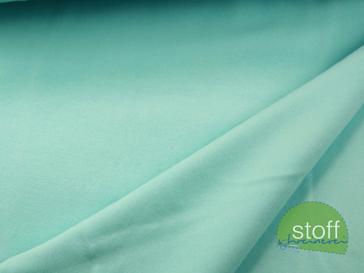 Baumwollfleece 100 % Baumwolle aqua