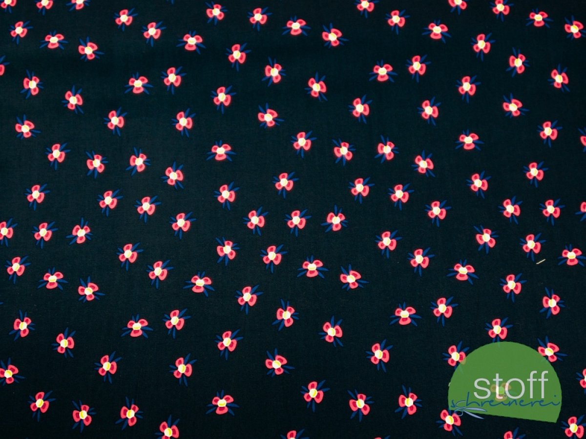 Baumwollstoff "Park Lane" Lilly Pond dunkelblau