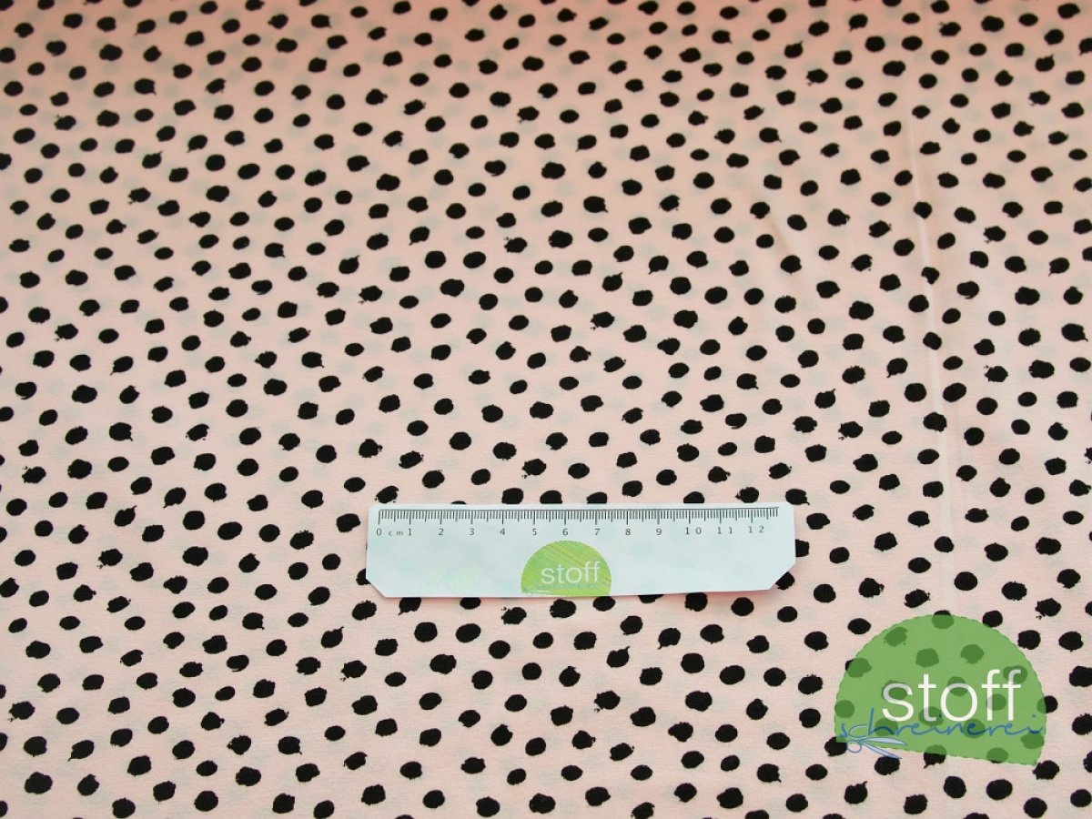Jersey DOTS auf hellrosa
