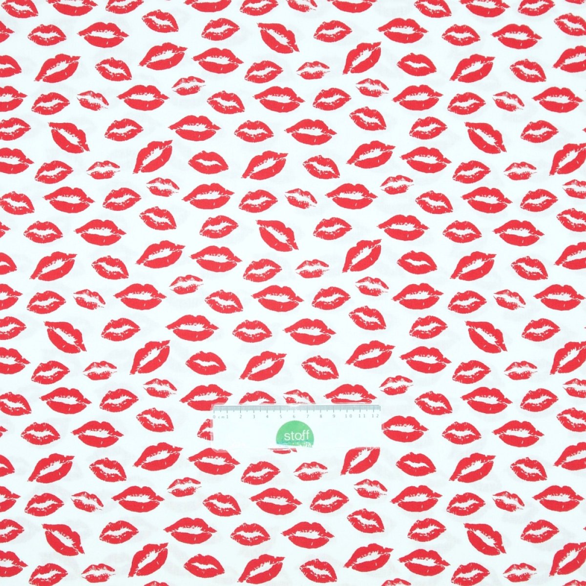 Baumwollstoff Kisses weiß - Poppy Design