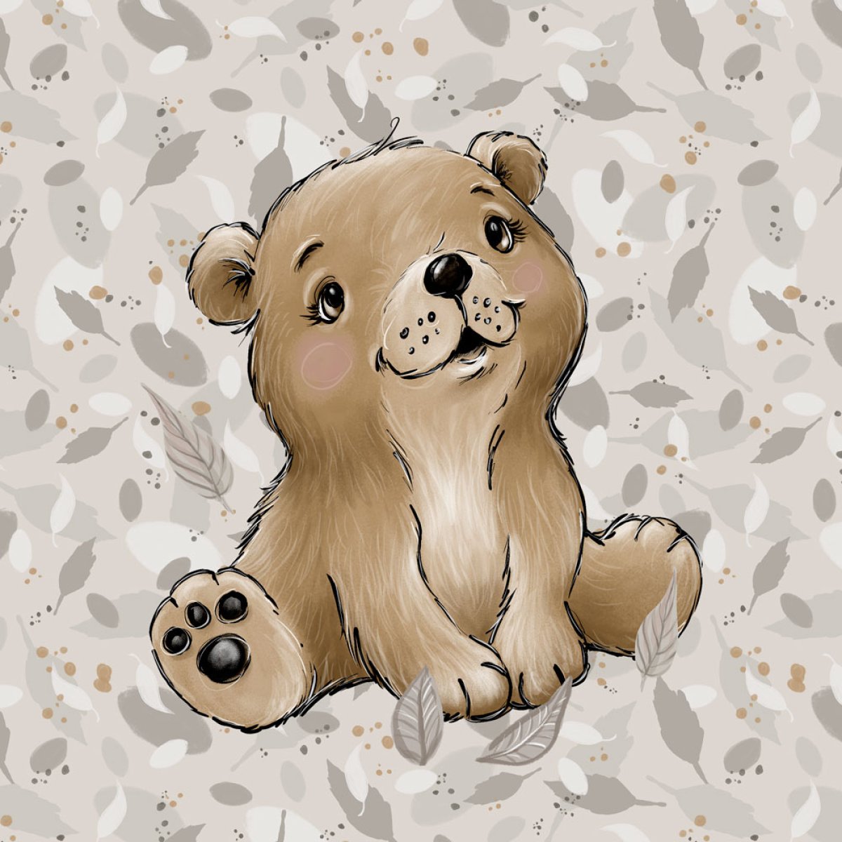 French Terry Panel - Waldtiere 3.0 - Bär