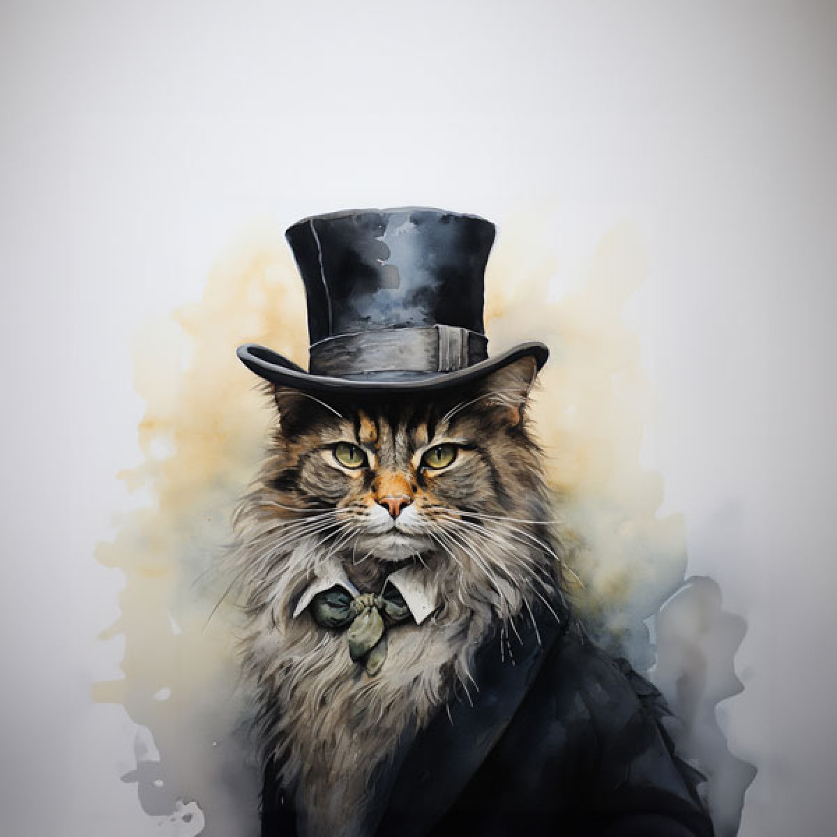 Velour Panel Katze „Gentleman 1“