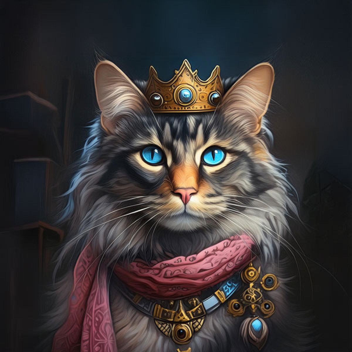 Velour Panel Katze „Boho 1“