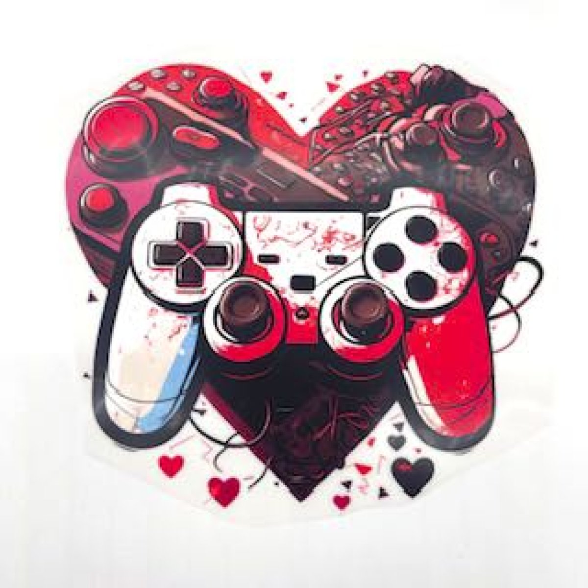 Bügelbild XL "Gamepad Heart"