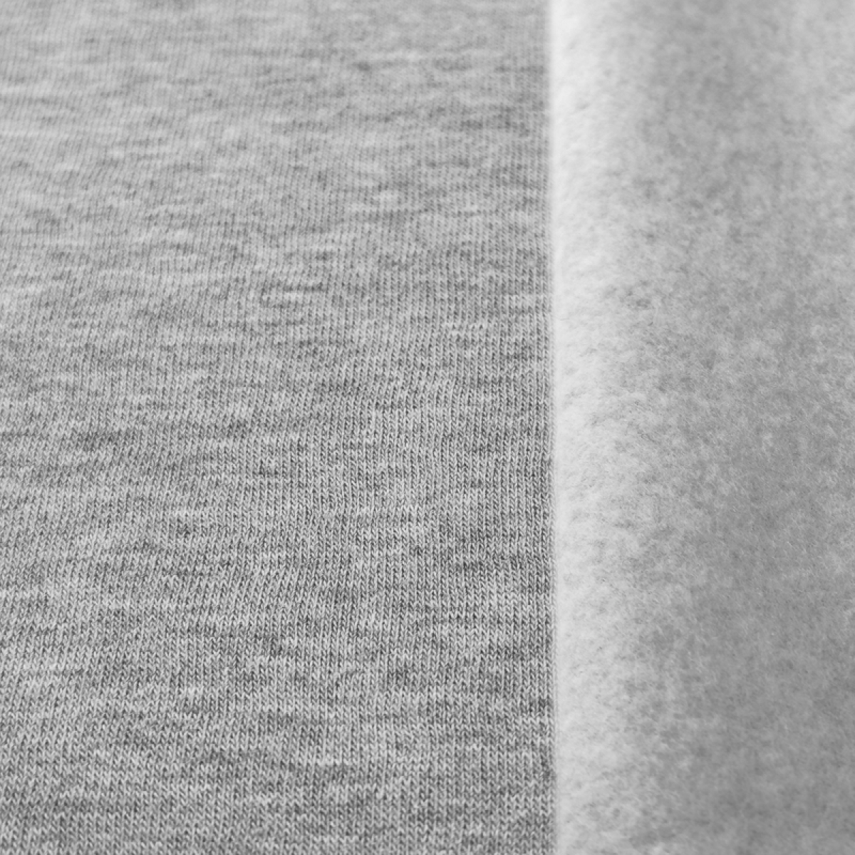 Wintersweat Uni Melange grau