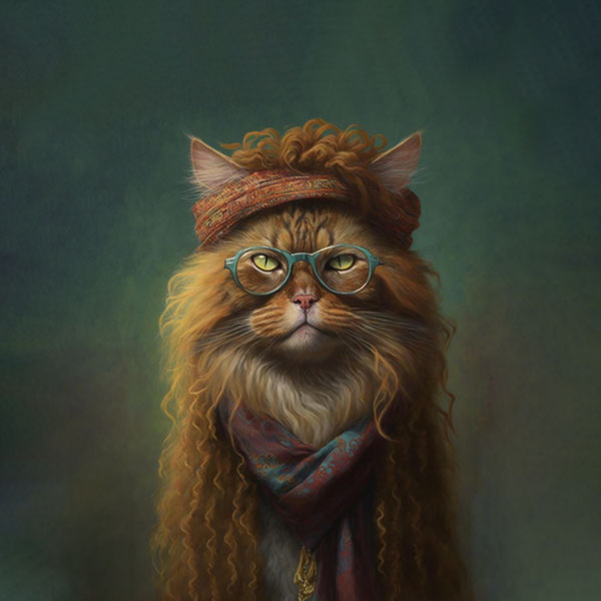 Panel "Hipster Cat Yuppie"