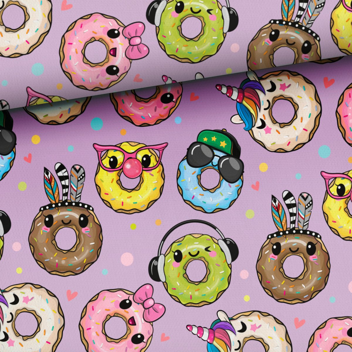 Baumwollstoff Donuts