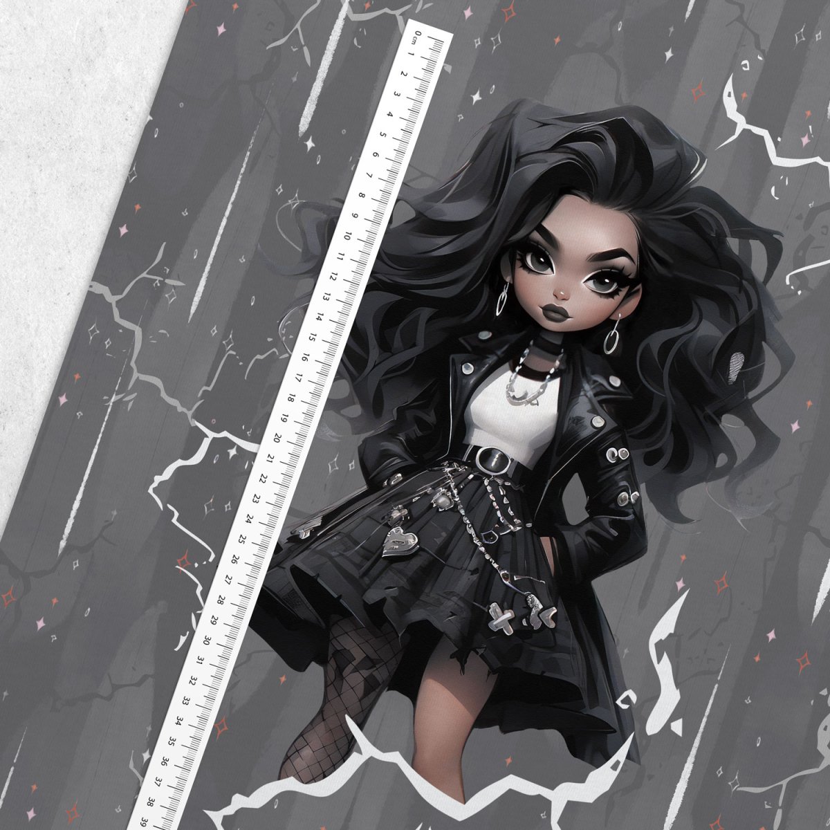 French Terry Panel Goth Girls - Ravenhair
