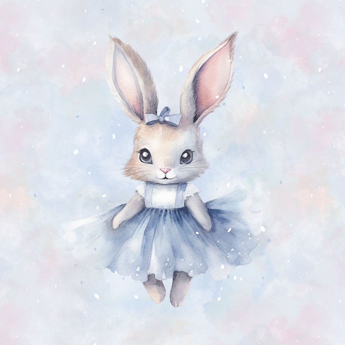 French Terry Panel "Ballett-Häschen"