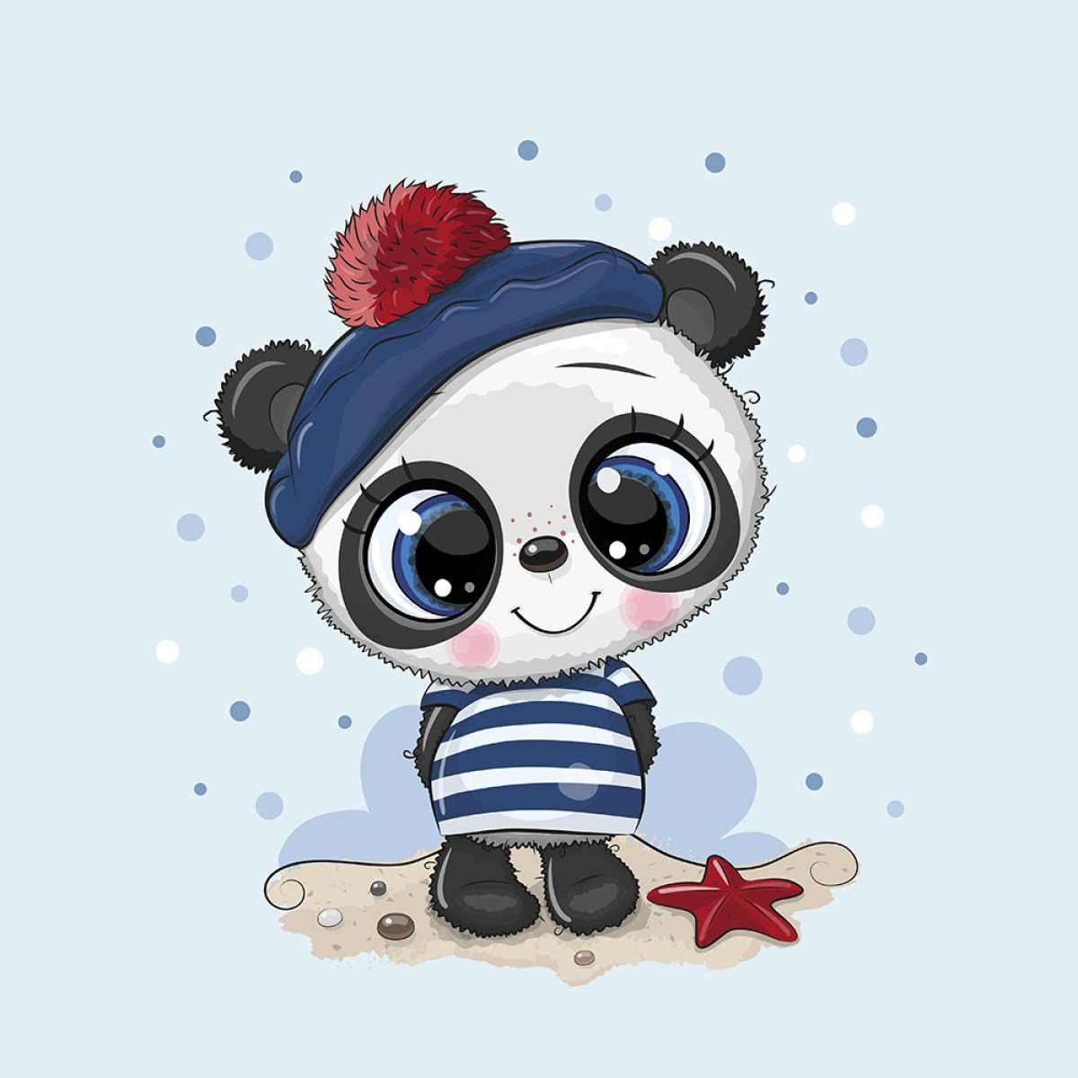 French Terry - Panel S Matrose Panda