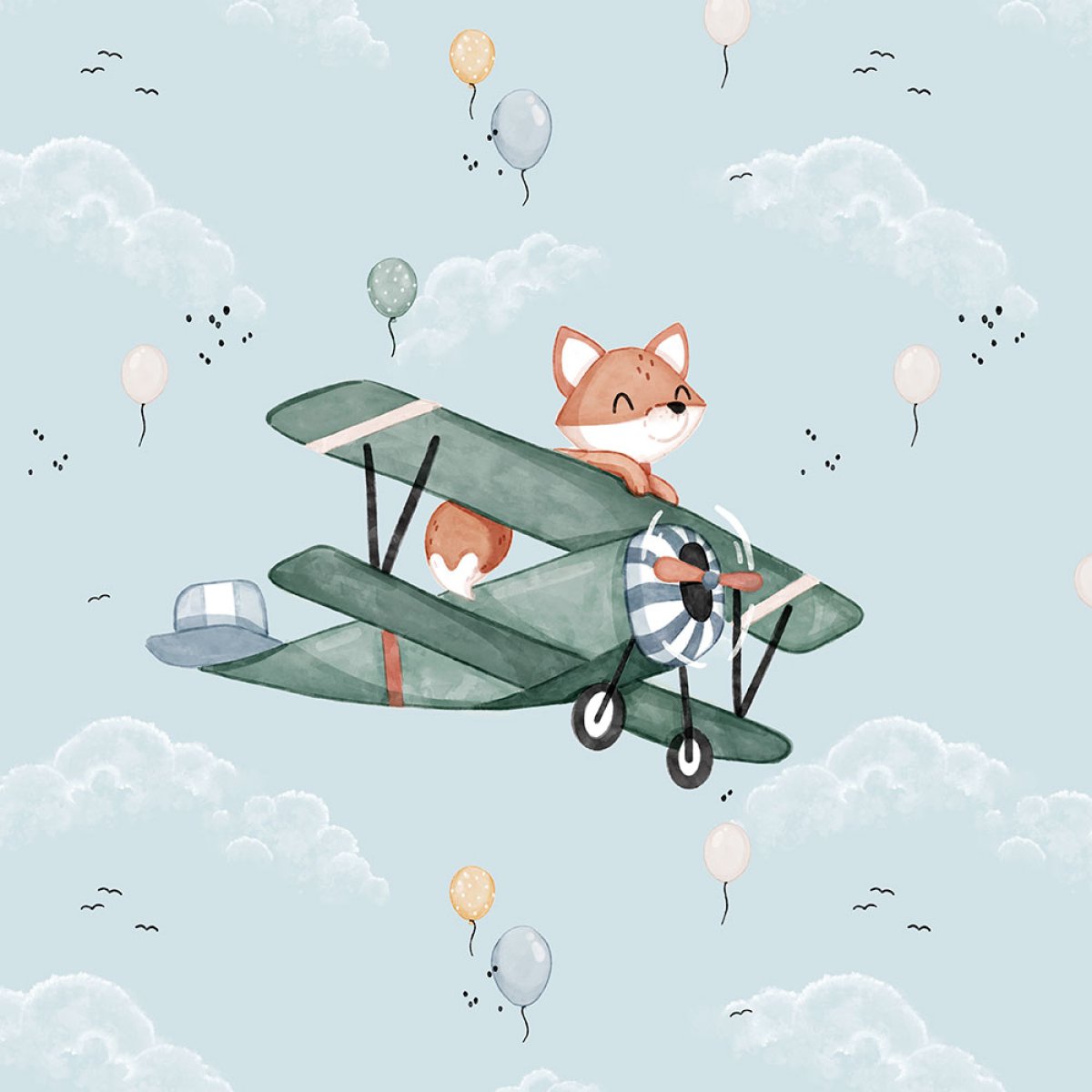 French Terry - Panel S "auf und davon - Fuchs"