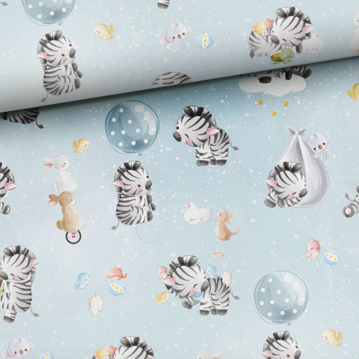 Baumwollstoff kleine Zebra Babys
