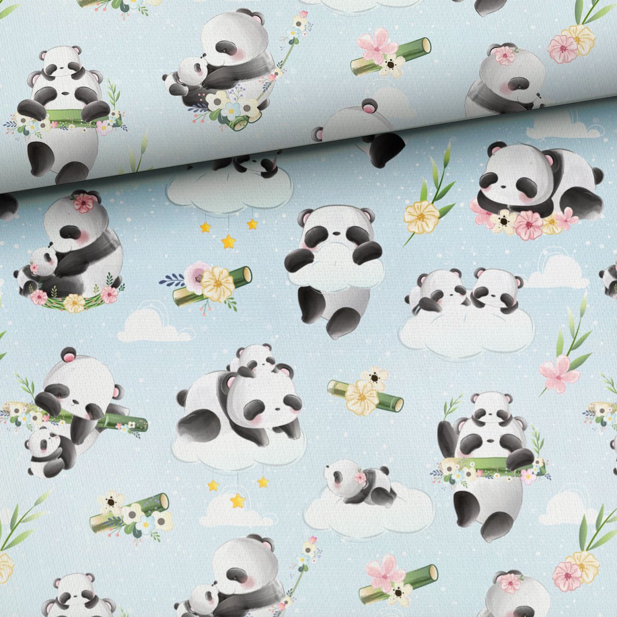 French Terry Panda Mama Kombi