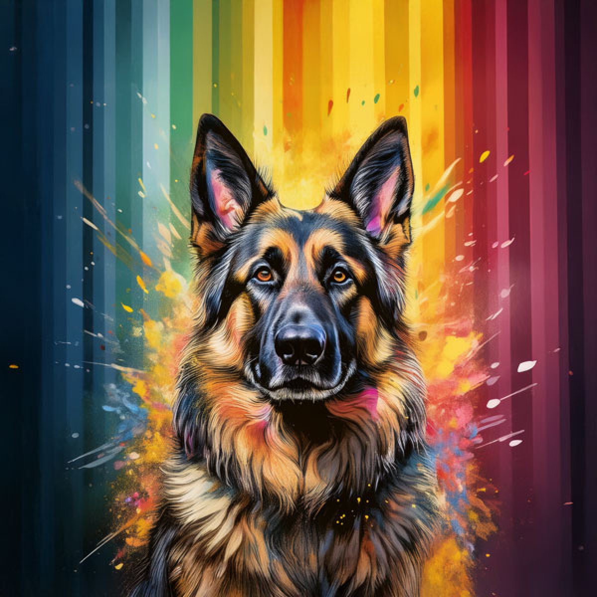 Samt Panel Schäferhund Streifen