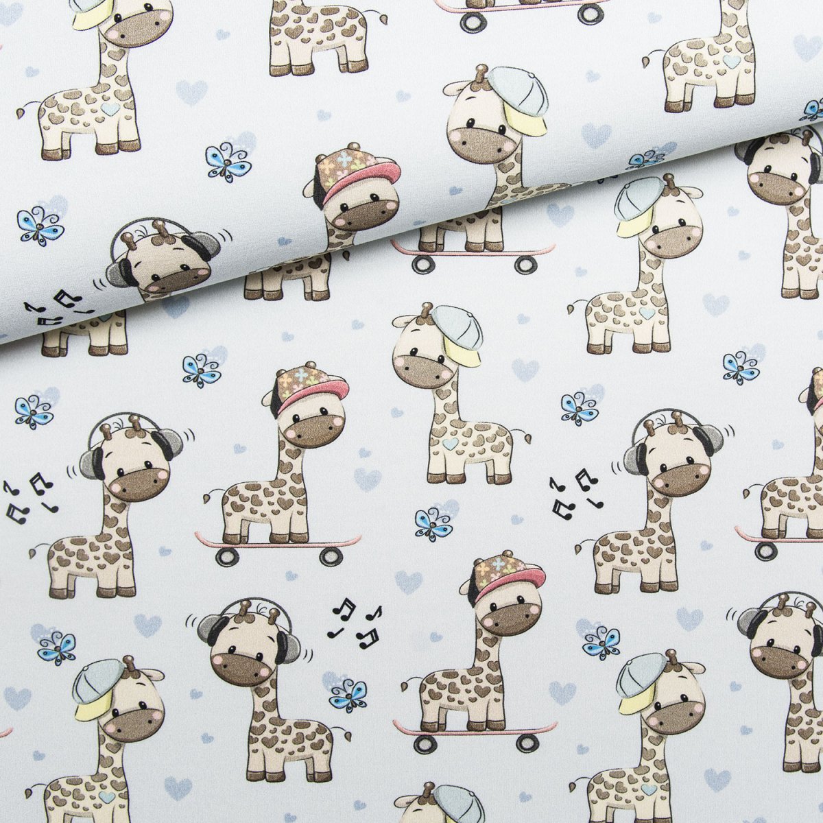 Baumwollstoff coole Giraffen