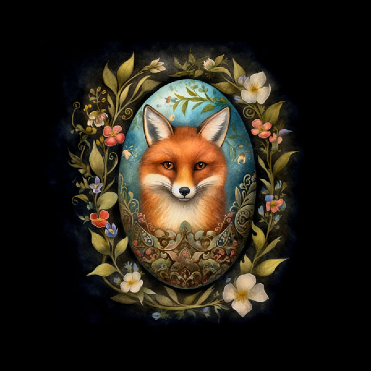 Velours-Panel Osterei Fuchs