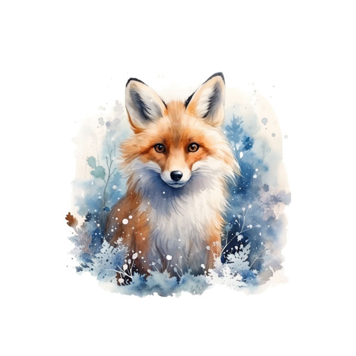 Velours-Panel "Winter Fuchs 2" - B-Ware