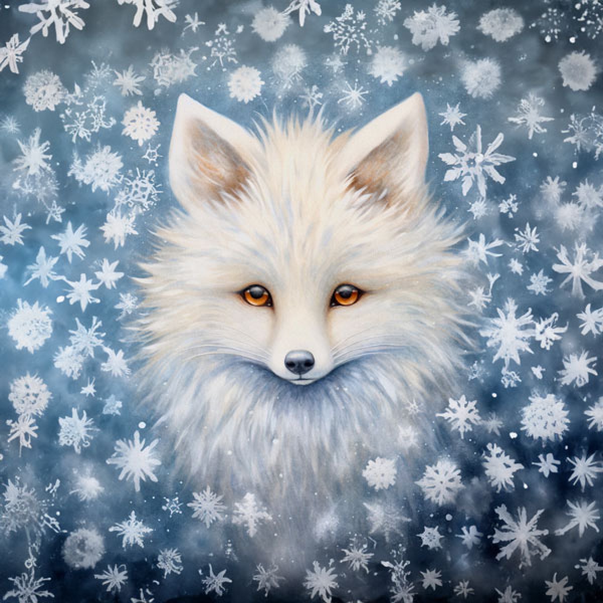 Velours-Panel Fuchs im Schnee