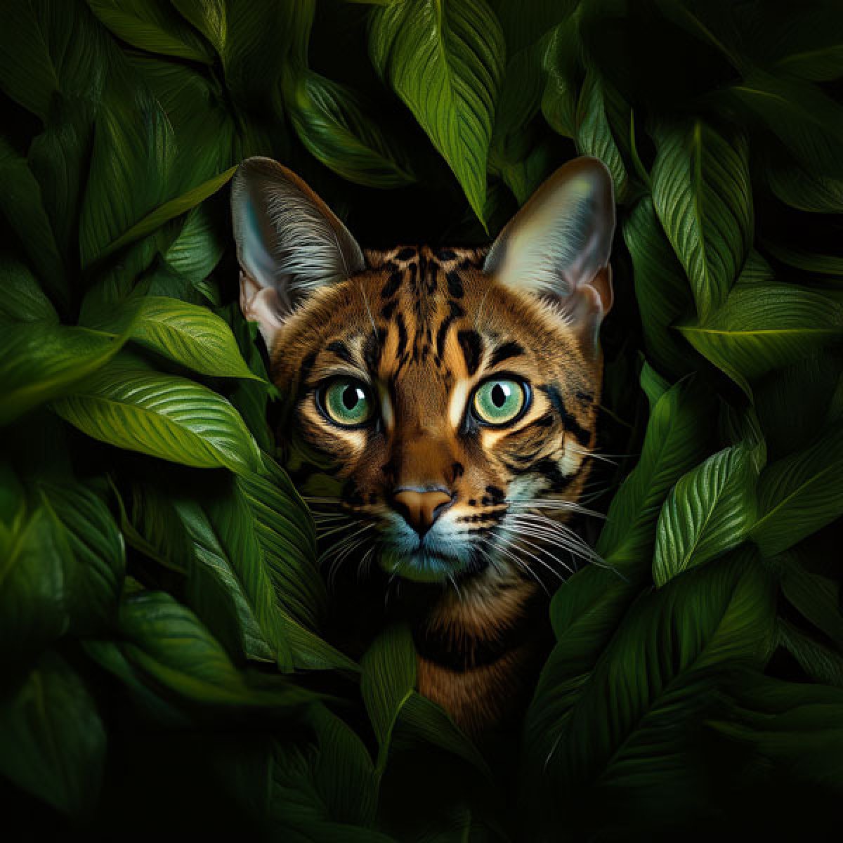 Velours-Panel "Bengal" in Blätter