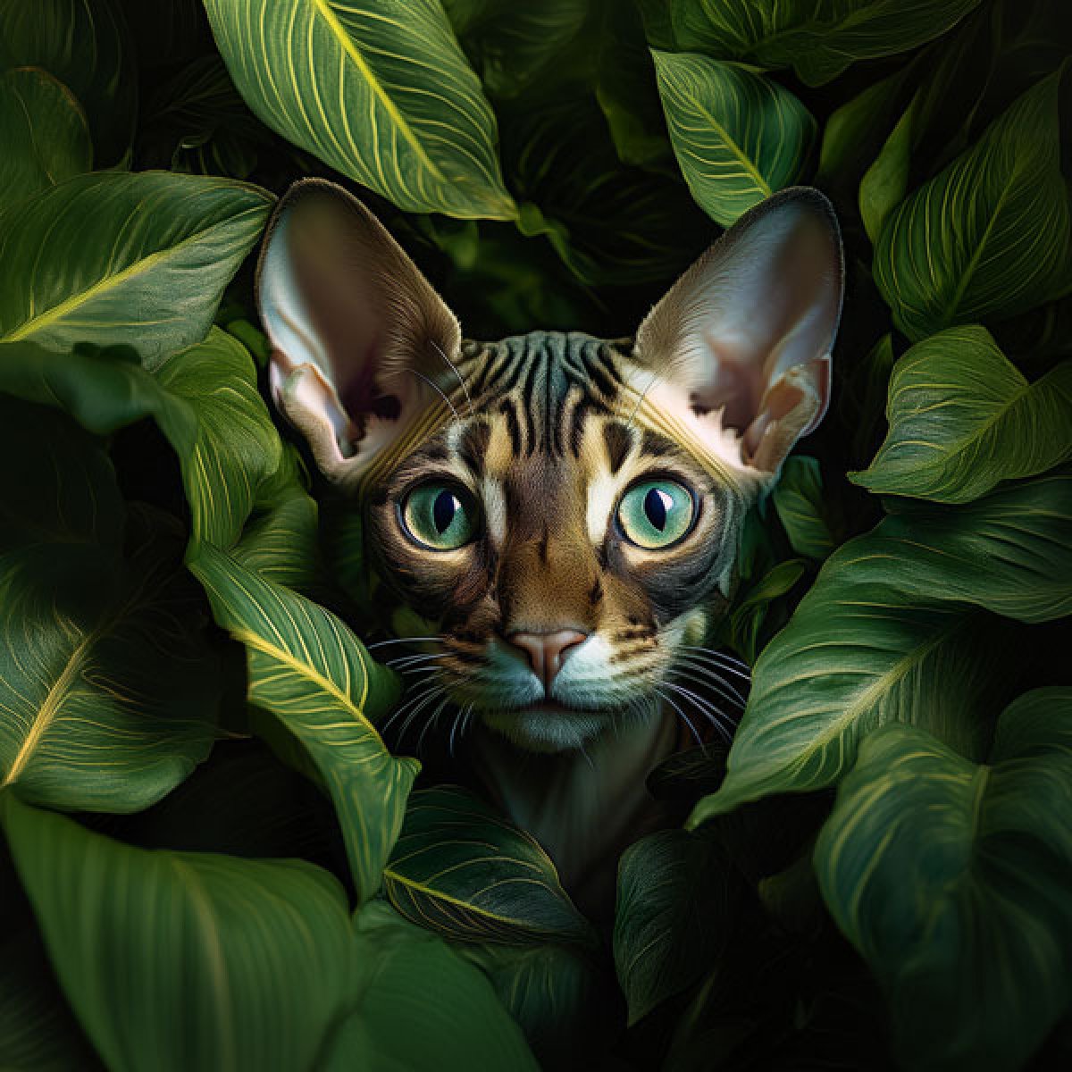 Velours-Panel "Sphinx" in Blätter