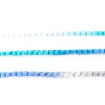 Pompon Bommelborte Mulitcolor blau mini