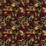 Baumwollstoff Vintage Skulls