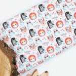 Baumwollstoff Tiere mit Mundschutz
