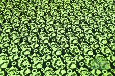 Jersey Stoff Motorrad neongelb auf schwarz