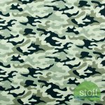 Baumwollstoff Camouflage beige sand schwarz