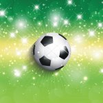 Panel 40 x 50 cm "Fußball" grün