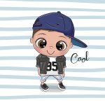 French Terry Panel - "cooler" Boy