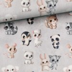 French Terry Little Sweets grau