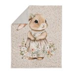 Baumwoll - Panel L "Hasenmädchen im Kleid"